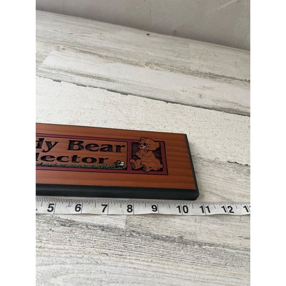 Rectangular wooden Teddy Bear Collector plaque - Picture 3 of 4